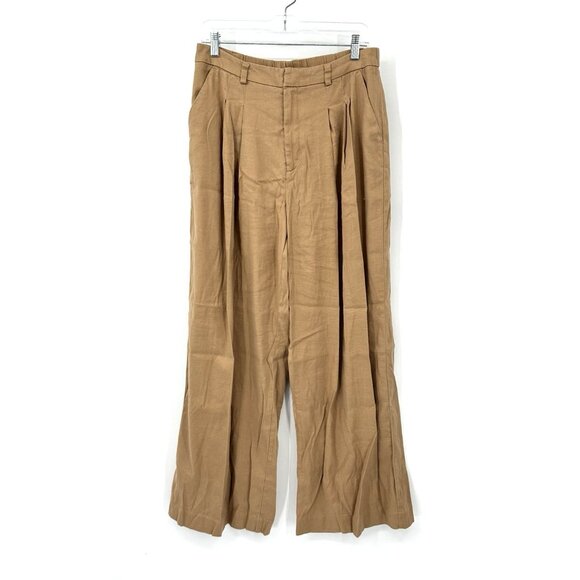 Anthropologie The Avery Pleated Wide-Leg Trousers MEDIUM Maeve Linen Edition - Picture 5 of 15